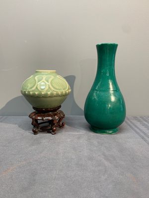 Four Chinese monochrome wares, Yongzheng mark, 19/20th C. — photo 1