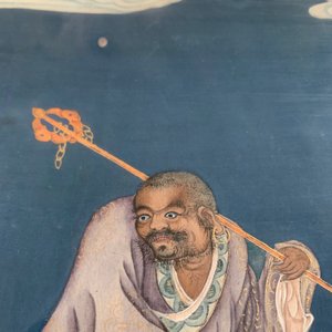 Four Chinese paintings of immortals, ink and color on paper, 19th C. — 照片 22