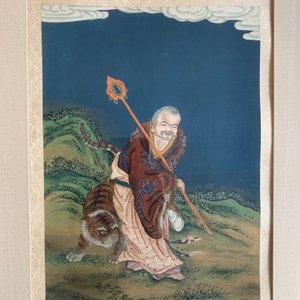 Four Chinese paintings of immortals, ink and color on paper, 19th C. — 照片 8
