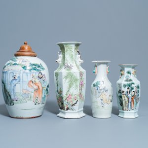 Four Chinese qianjiang cai vases, 19/20th C. — 照片 2