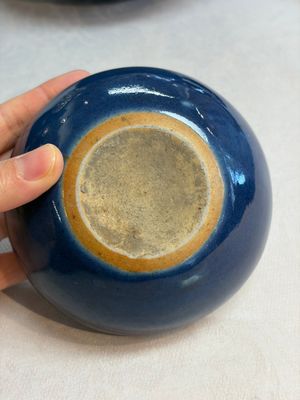 Four Chinese sacrificial blue-glazed wares, Qianlong mark, 18/19th C. — photo 11