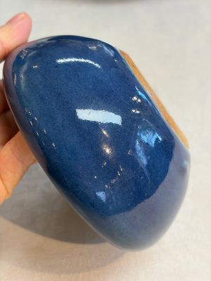 Four Chinese sacrificial blue-glazed wares, Qianlong mark, 18/19th C. — photo 13