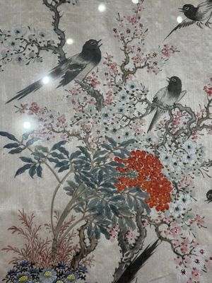 Four Chinese school paintings, ink and colour on paper and silk, one signed Yutianshi 雨田氏 and dated 1919 — photo 20