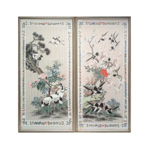 Four Chinese school paintings, ink and colour on paper and silk, one signed Yutianshi 雨田氏 and dated 1919 — photo 2