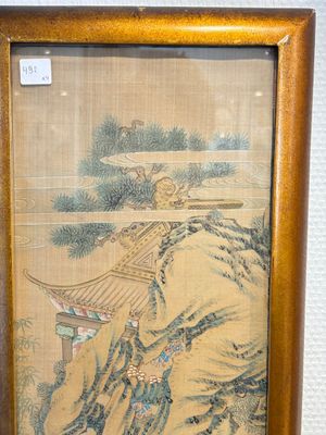 Four Chinese school paintings: ‘Zhou Dunyi 周敦頤’, ‘Magu’, and ‘Ladies in a Garden’, ink and colour on silk, 19/20th C. — photo 2
