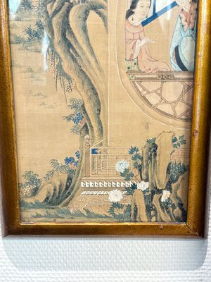 Four Chinese school paintings: ‘Zhou Dunyi 周敦頤’, ‘Magu’, and ‘Ladies in a Garden’, ink and colour on silk, 19/20th C. — photo 22