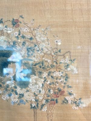 Four Chinese school paintings: ‘Zhou Dunyi 周敦頤’, ‘Magu’, and ‘Ladies in a Garden’, ink and colour on silk, 19/20th C. — photo 8