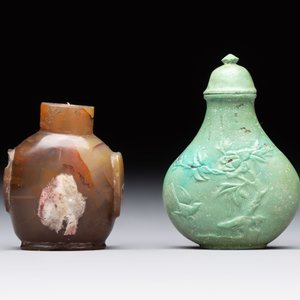 Four Chinese snuff bottles and three vases, 19th C. — photo 14