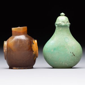 Four Chinese snuff bottles and three vases, 19th C. — photo 16