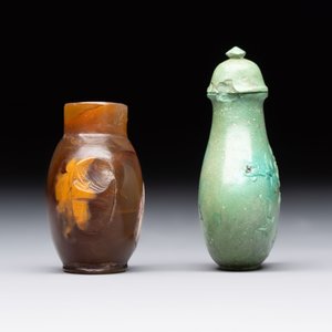 Four Chinese snuff bottles and three vases, 19th C. — photo 17