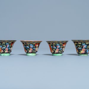 Four Chinese Thai market Bencharong cups, 19th C. — photo 3