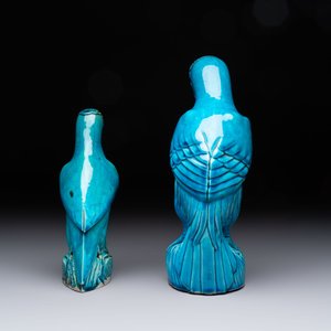 Four Chinese turquoise-glazed parrots, 19th C. — foto 11