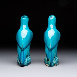 Four Chinese turquoise-glazed parrots, 19th C. — foto 5