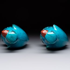 Four Chinese turquoise-glazed parrots, 19th C. — foto 6