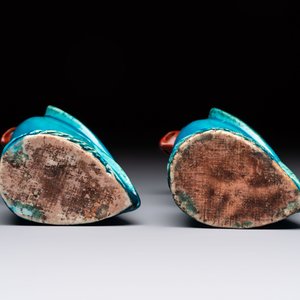 Four Chinese turquoise-glazed parrots, 19th C. — foto 7