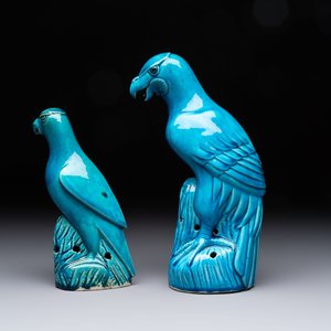 Four Chinese turquoise-glazed parrots, 19th C. — foto 10