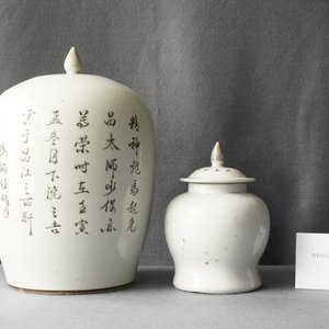 Four Chinese vases with iron red 'Buddhist lion' design, 19/20th C. — 照片 21