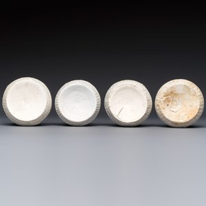 Four Chinese white-glazed boxes and covers with incised floral design from the Jepara shipwreck, Dehua or Anxi kiln, Song — photo 5