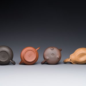 Four Chinese Yixing stoneware teapots, Fan Dasheng 范大生 seal mark, 19/20th C. — photo 5