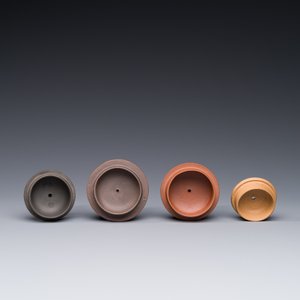 Four Chinese Yixing stoneware teapots, Fan Dasheng 范大生 seal mark, 19/20th C. — photo 6