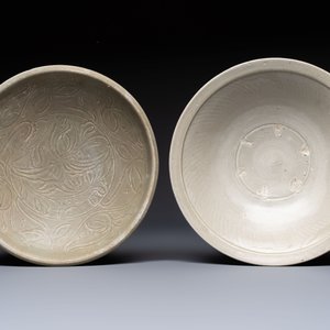 Four cream-glazed dishes and three jarlets from the Jepara shipwreck, Dehua or Anxi kilns, Song — photo 4
