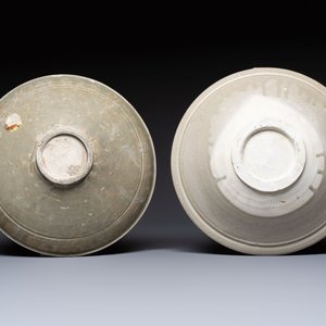 Four cream-glazed dishes and three jarlets from the Jepara shipwreck, Dehua or Anxi kilns, Song — photo 5