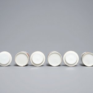Four cylindrical Chinese famille rose covered boxes, 19th C. — photo 7
