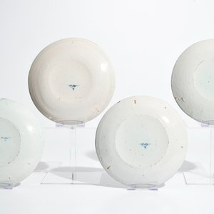 Four Dutch Delft polychrome "lightning" plates, 2nd half 17th C. — photo 2