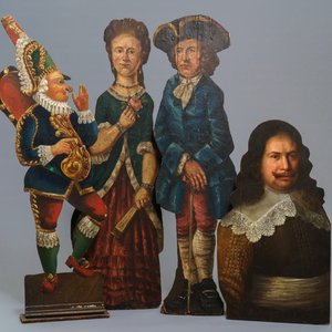 Four Dutch polychrome painted wood dummy boards, 18th C. — 照片 1