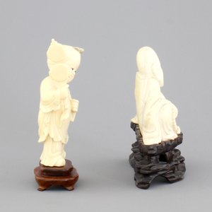 Four fine Chinese carved ivory figures, 19th and early 20th C. — 照片 11