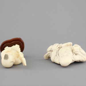 Four fine Chinese carved ivory figures, 19th and early 20th C. — 照片 13