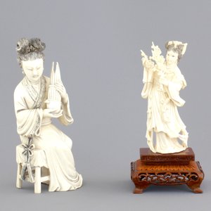 Four fine Chinese carved ivory figures, 19th and early 20th C. — 照片 2