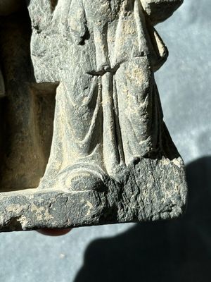 Four Gandhara grey schist fragments with Buddha and Bodhisattva, 1st/3rd C. — 照片 20