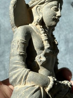 Four Gandhara grey schist fragments with Buddha and Bodhisattva, 1st/3rd C. — 照片 50
