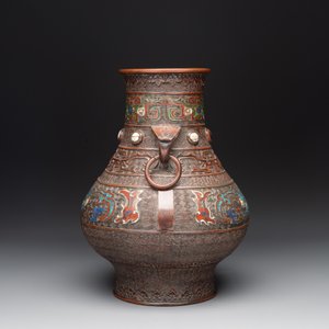 Four Japanese archaistic champlevé vases, Meiji, 19/20th C. — photo 3