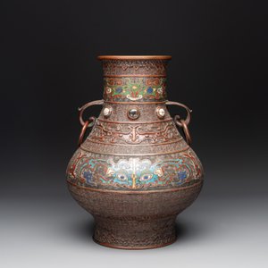 Four Japanese archaistic champlevé vases, Meiji, 19/20th C. — photo 4
