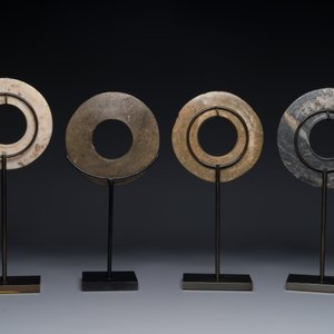 Four marble, serpentine and shell bracelets from the Thai neolithic period, Khorat plateau, 1400-500 B.C — photo 3