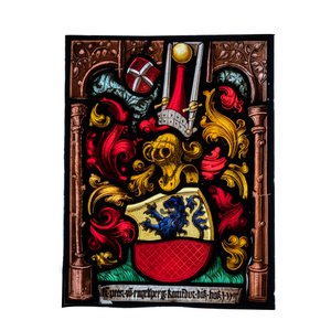 Four painted armorial subject glass-in-lead windows, Switzerland, 19th C. — 照片 6