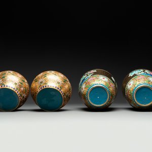 Four pairs of Chinese cloisonné vases, 20th C. — photo 6