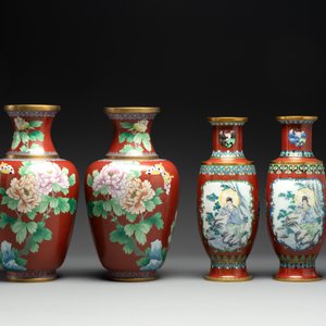 Four pairs of Chinese cloisonné vases, 20th C. — photo 9