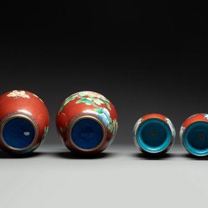 Four pairs of Chinese cloisonné vases, 20th C. — photo 14