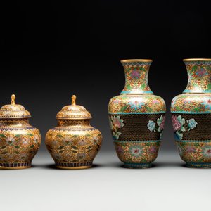 Four pairs of Chinese cloisonné vases, 20th C. — photo 4