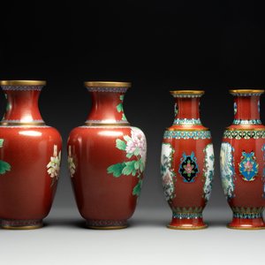 Four pairs of Chinese cloisonné vases, 20th C. — photo 10