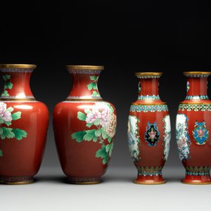 Four pairs of Chinese cloisonné vases, 20th C. — photo 12