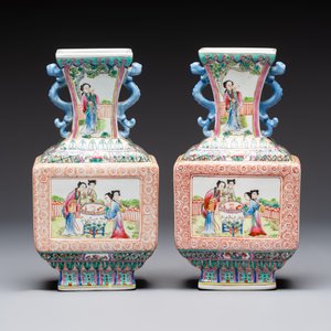Four pairs of Chinese famille rose vases, 20th C. — photo 2