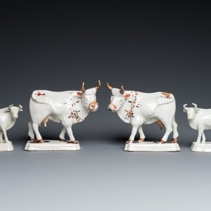 Four pairs of Dutch Delft cows, 18th C. — photo 2