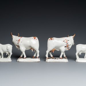 Four pairs of Dutch Delft cows, 18th C. — photo 4