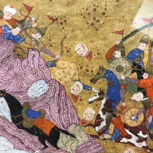 Four Persian miniature paintings, Iran, 19th C — 照片 24