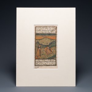 Four Persian miniatures on paper, 19/20th C. — 照片 7