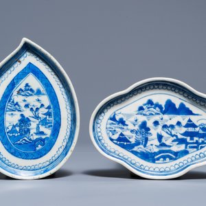 Four pieces of Chinese blue and white porcelain, Qianlong and 19th C. — 照片 4